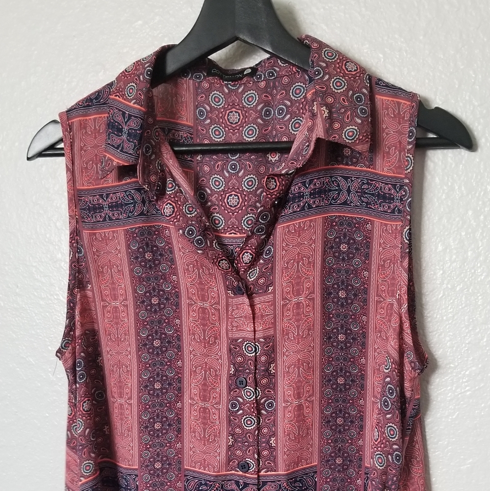 Cotton On Button Down Sleeveless Blouse